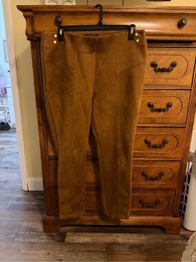 Marc New York Camel Faux Suede Skinny Pants